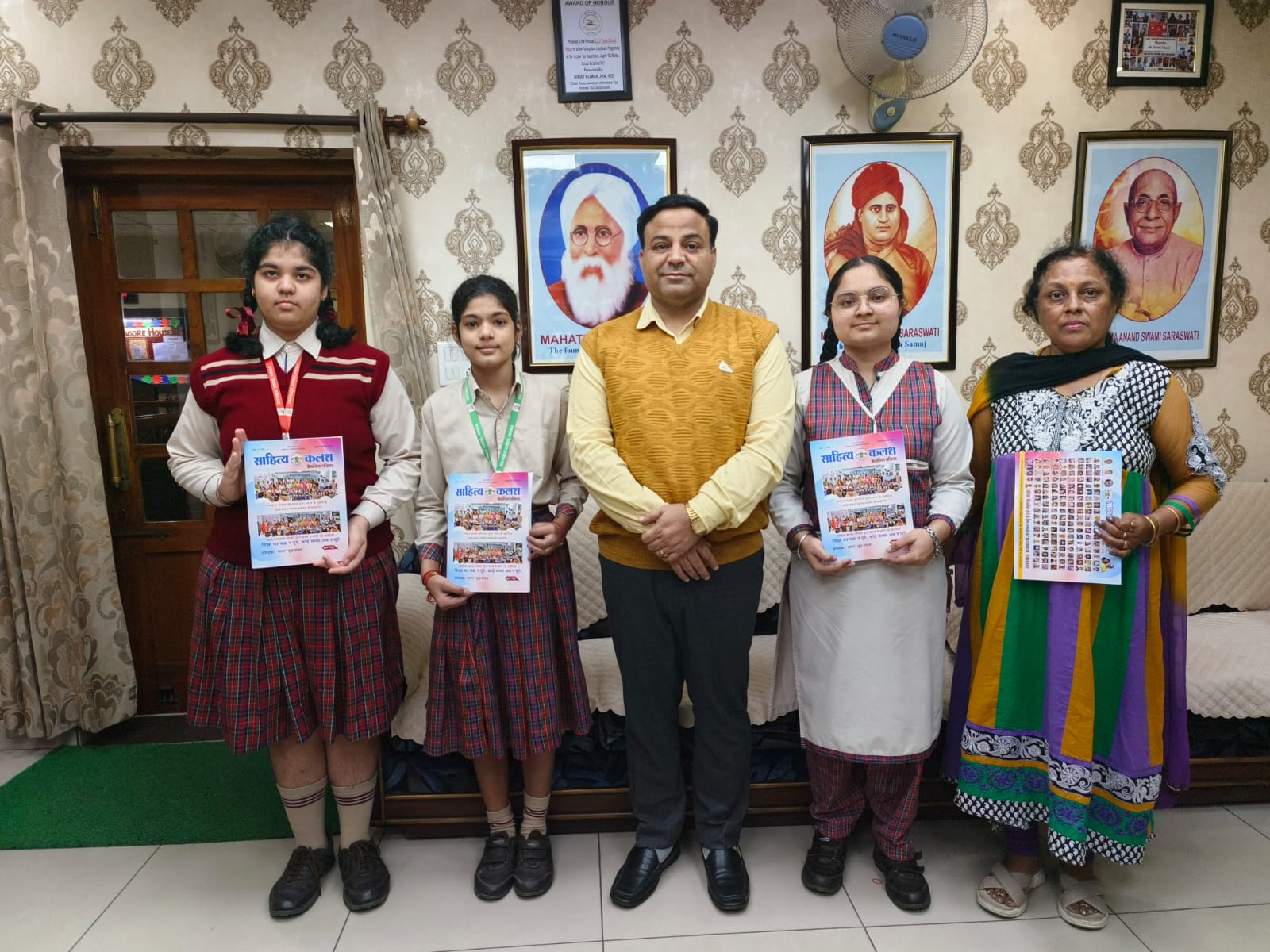 DAV student Angel Tiwari's book 'Together We Can' launched